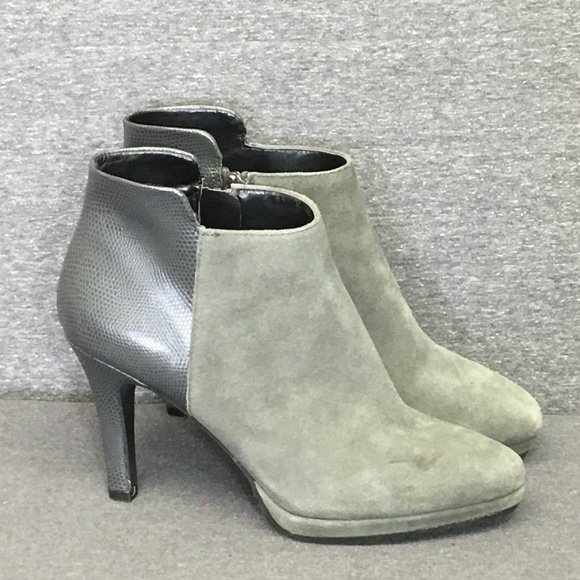 Tahari Shoes - Tahari Gray Leather Booties 7.5 Ankle Boots